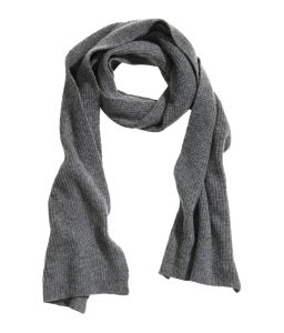 Men's cashmere grey scarf